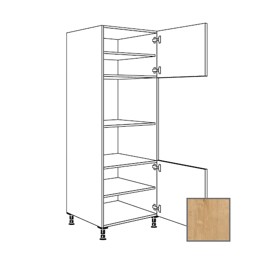 Kuchyňská skříňka pro troubu a mikrovlnnou troubu vysoká Naturel Lusi24 60x193x56 cm dub 698.GMDK01.R