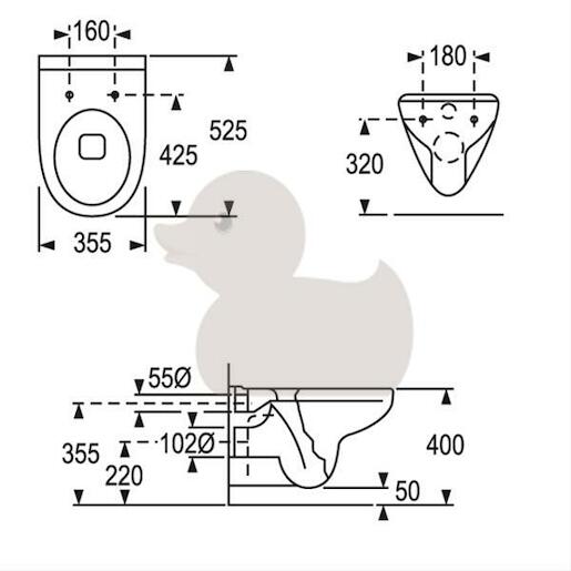 DOPRODEJ Roca Victoria WC závěsné 35,5x52,5 cm A34630300S