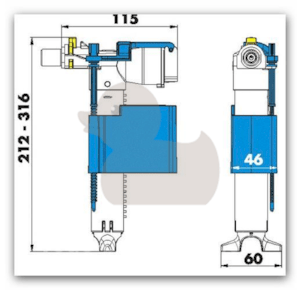 Napouštěcí ventil Nicoll ABU MULTIFLOW 3/8" 794203