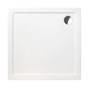 Sprchová vanička z akrylátu v bílé barvě o rozměru 80x80x5 cm. Balení bez sifonu a nožiček.
