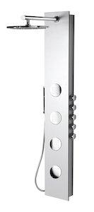 Sprchový panel Sapho 5SIDE ROUND s pákovou baterií bílá 80217