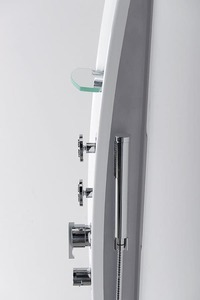 Sprchový panel Polysan na stěnu s pákovou baterií bílá/chrom 80312