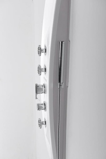 Sprchový panel Polysan Mola na stěnu s pákovou baterií bílá/chrom 80365