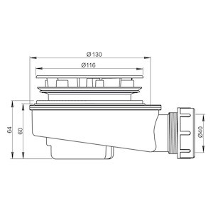 Vaničkový sifon Roth 90 mm snížený 8100034