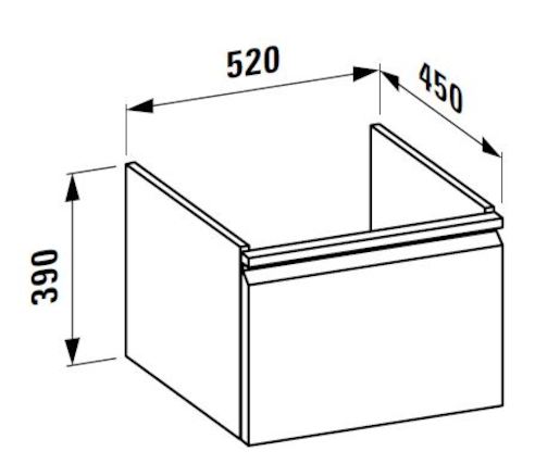 Koupelnová skříňka pod umyvadlo Laufen Pro 52x45x39 cm bílá lesk H4830340954751