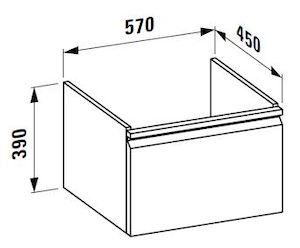 Koupelnová skříňka pod umyvadlo Laufen Pro 57x45x39 cm bílá lesk H4830420954751