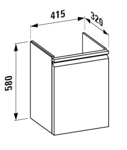 Koupelnová skříňka pod umyvadlo Laufen Pro S 41,5x32,1x58 cm wenge H4833010964231