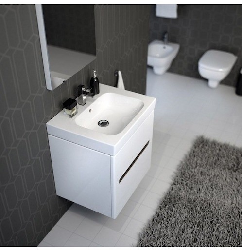 Koupelnová skříňka pod umyvadlo Kolo Modo 49x39,5x55 cm bílá lesk 89424000