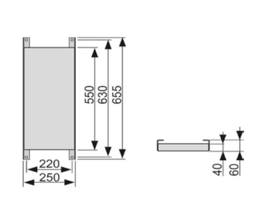 Konstrukce do lehké stěny pro madlo Tece Profil 9.042.003