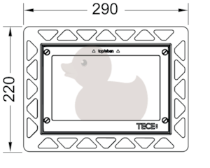 Instalační rámeček pro tlačítka TECE plast bílá 9240646
