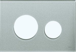 TECEloop tlačítková deska, sklo, stříbrno-šedá, Alape. Kompatibilní pouze s moduly TECE.
