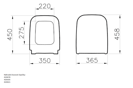 WC prkénko VitrA Shift duroplast bílá 91-003-401
