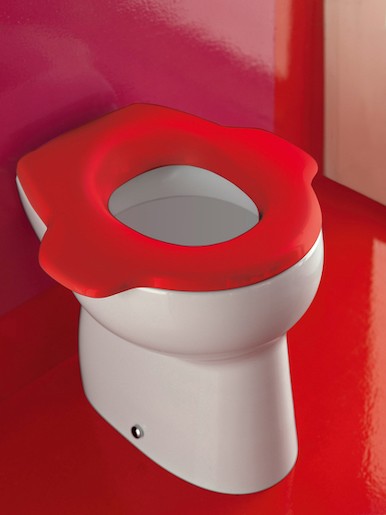 WC prkénko Laufen Florakids duroplast červená H8910320610001