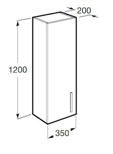 Koupelnová skříňka vysoká Roca Prisma 35x20x120 cm jasan A856887321