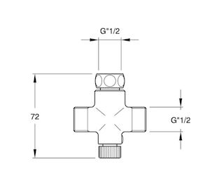 Silfra regulátor teploty (kříž) 1/2x1/2  AC950