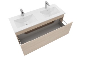 Koupelnová skříňka s dvojumyvadlem Naturel Ancona 120x46 cm akácie ANCONA2120DV
