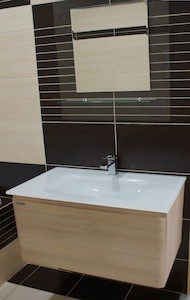 Koupelnová skříňka s umyvadlem Naturel Ancona 100x46 cm akácie ANCONAS100Z