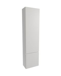 Závěsná koupelnová skříňka vysoká v bílé barvě. O rozměru 40x157x20 cm. Povrch v provedení fólie. Dvířka mají levé i prvé otevírání.