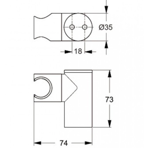 Držák sprchy Ideal Standard Idealrain Pro na stěnu chrom B9847AA