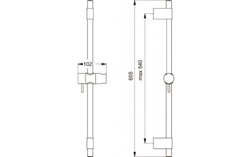 Sprchová tyč Ideal Standard Idealrain Pro na stěnu chrom B9848AA
