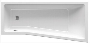 Asymetrická vana z akrylátu o tloušťce 5 mm. Levá orientace. Objem vany je 185 litrů. Balení bez panelu, nožiček a sifonu.