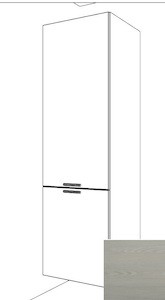 Kuchyňská skříňka pro lednici vysoká Naturel Gia 60 cm borovice bílá BF60214BB