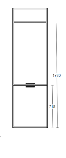 Kuchyňská skříňka pro lednici vysoká Naturel Gia 60 cm beton BF60214BE