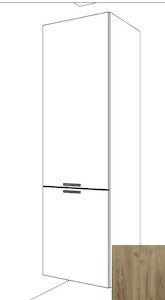 Kuchyňská skříňka pro lednici vysoká Naturel Gia 60 cm dub BF60214DT