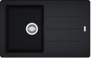 Granitový jednodřez s odkapávačem onyxový s montáží na pracovní desku o rozměru 78x50 cm a hloubkou 20 cm. Vhodný pro montáž do skříňky o šířce 45 cm.
