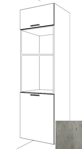 Kuchyňská skříňka pro troubu a mikrovlnnou troubu vysoká Naturel Gia 60 cm beton BOM60214BE