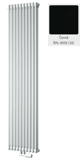 Radiátor pro ústřední vytápění ISAN Atol C2 150x39,8cm černý CAT21500008GCS