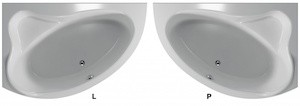 Asymetrická vana Teiko Cejlon 150x100 cm akrylát levá V110150L04T02001