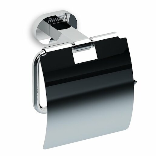Držák na WC papír Ravak CR400.00, v barevném provedení lesklý chrom. Nástěnný držák toaletního papíru s prvkem oválu, který je součástí konceptu Chrome, nezkazí celkový dojem náročné realizace koupelny.