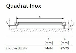 Radiátor Isan QUADRAT INOX 1255/600 DXQU12550600SK81