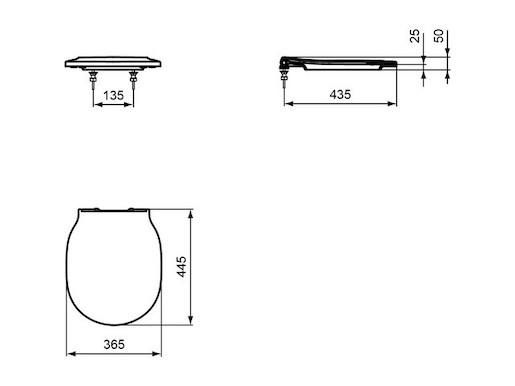 WC prkénko Ideal Standard Connect Air duroplast bílá E036801