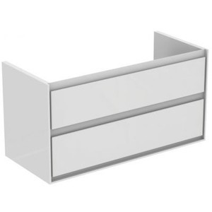 Koupelnová skříňka pod umyvadlo Ideal Standard Connect Air 100x44x51,7 cm světle šedá lesk/bílá mat E0821EQ