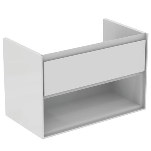 Koupelnová skříňka pod umyvadlo Ideal Standard Connect Air 80x44x51,7 cm světle šedá lesk/bílá mat E0827EQ