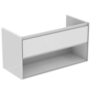 Koupelnová skříňka pod umyvadlo Ideal Standard Connect Air 100x44x51,7 cm světle šedá lesk/bílá mat E0828EQ