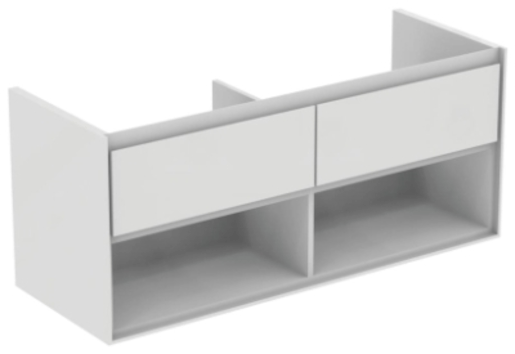 Koupelnová skříňka pod umyvadlo Ideal Standard Connect Air 120x44x51,7 cm bílá lesk/bílá mat E0829B2