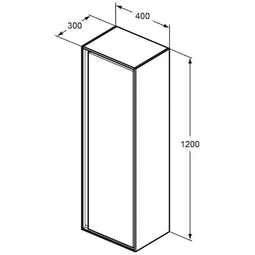 Koupelnová skříňka vysoká Ideal Standard Connect Air 40x30x120 cm šedý dub/bílá mat E0834PS
