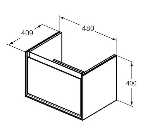 Koupelnová skříňka pod umyvadlo Ideal Standard Connect Air 48x40,9x40 cm bílá lesk/bílá mat E0844B2