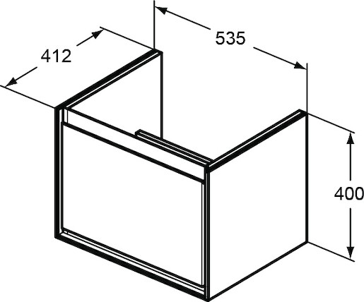 Koupelnová skříňka pod umyvadlo Ideal Standard Connect Air 53x40,9x40 cm hnědá mat/bílá mat E0846VY