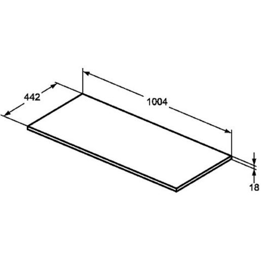 Deska pod umyvadlo Ideal Standard Connect Air 100,4x44,2x1,8 cm světle šedá lesk/bílá mat E0851EQ