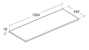 Deska pod umyvadlo Ideal Standard Connect Air 120,4x44,2x1,8 cm hnědá mat/bílá mat E0852VY