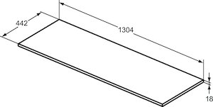 Deska pod umyvadlo Ideal Standard Connect Air 130,4x44,2x1,8 cm šedý dub/bílá mat E1147PS