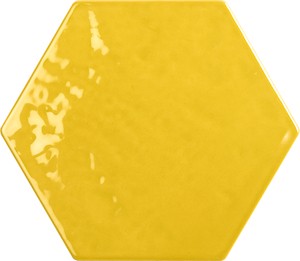 Obklad ve žluté barvě o rozměru 15,3x17,5 cm a tloušťce 8 mm s lesklým povrchem. Vhodné pouze do interiéru.