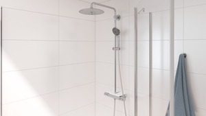 Sprchový systém Grohe Vitalio Joy na stěnu s termostatickou baterií chrom 26403002