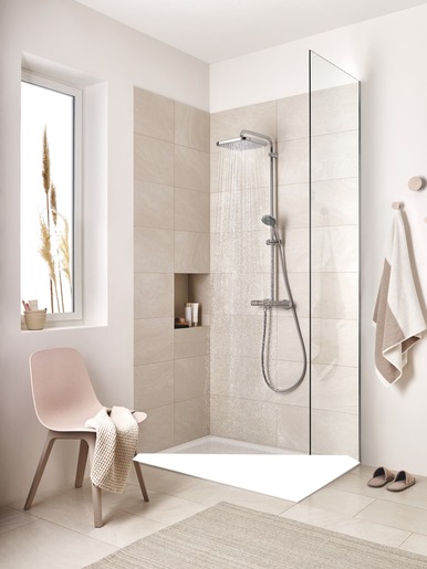 Sprchový systém Grohe Vitalio Start na stěnu s termostatickou baterií chrom 26696000