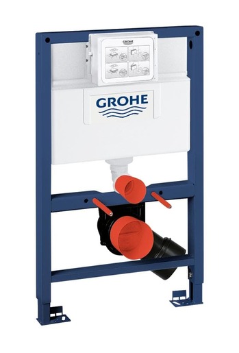 Rapid SL pro závěsné WC se splachovací nádrží 6-9 l, stavební výška 0,82 m, ovládání zepředu nebo shora, GROHE EcoJoy®.