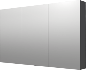 Zrcadlová skříňka s poličkou o rozměru 120x72x14 cm. Galerka má 2 poličky.